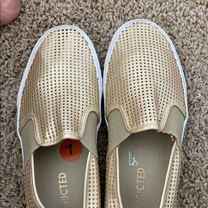 GOLD SLIP ONS